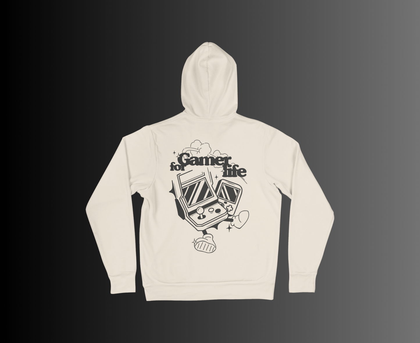 SUDADERA CON CAPUCHA GAMER FOR LIFE