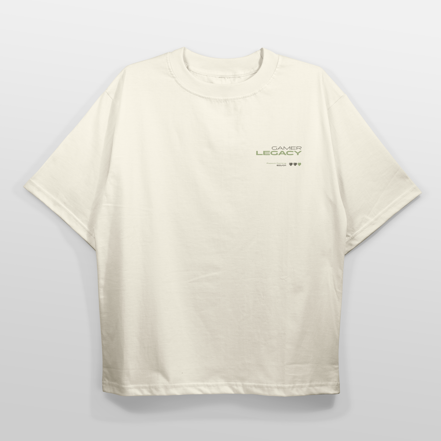 CAMISETA OVERSIZE GAMER LEGACY CREMA
