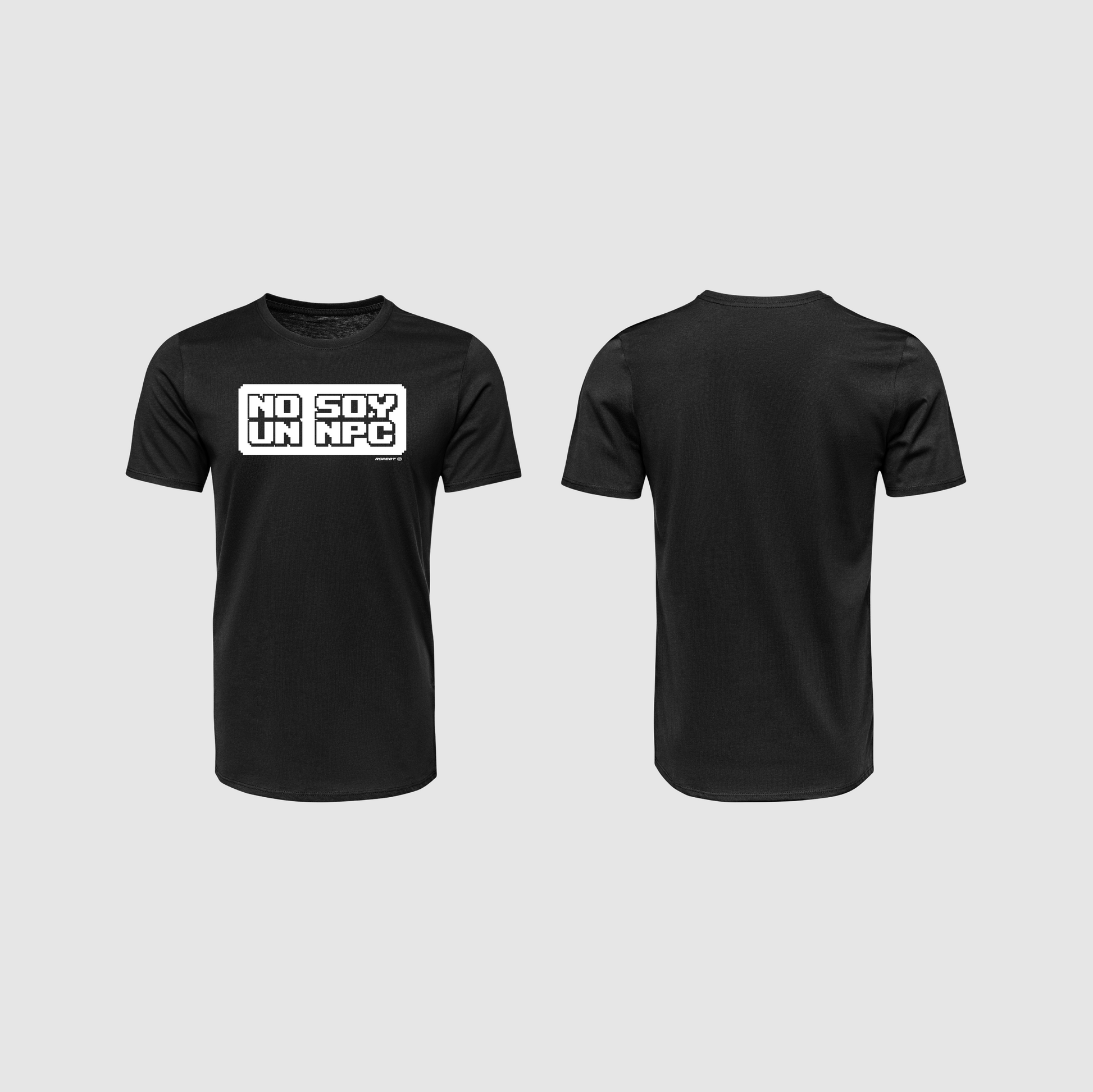 Camiseta no soy un NPC delante y detrás rspect gaming