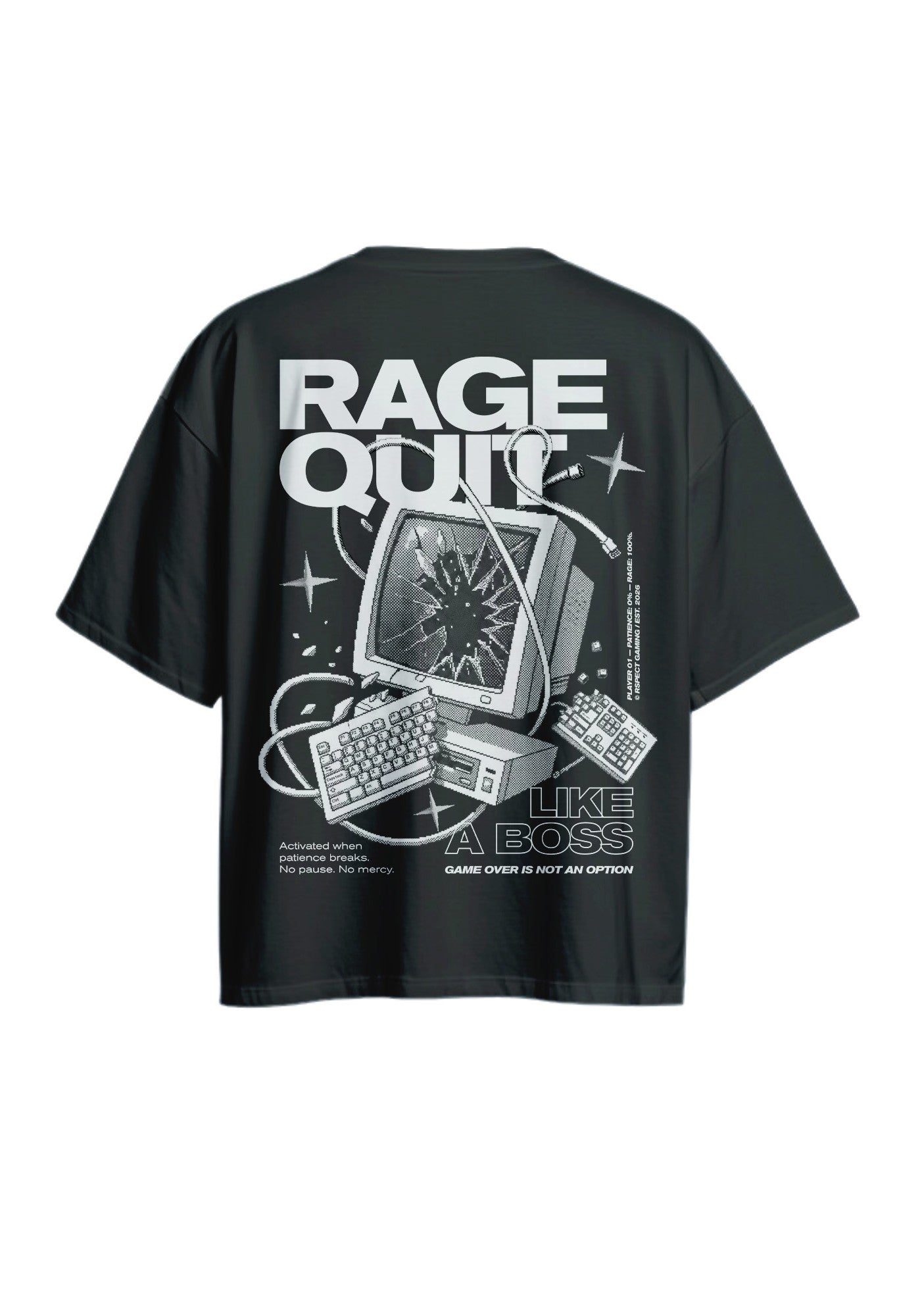 CAMISETA OVERSIZE RAGE QUIT