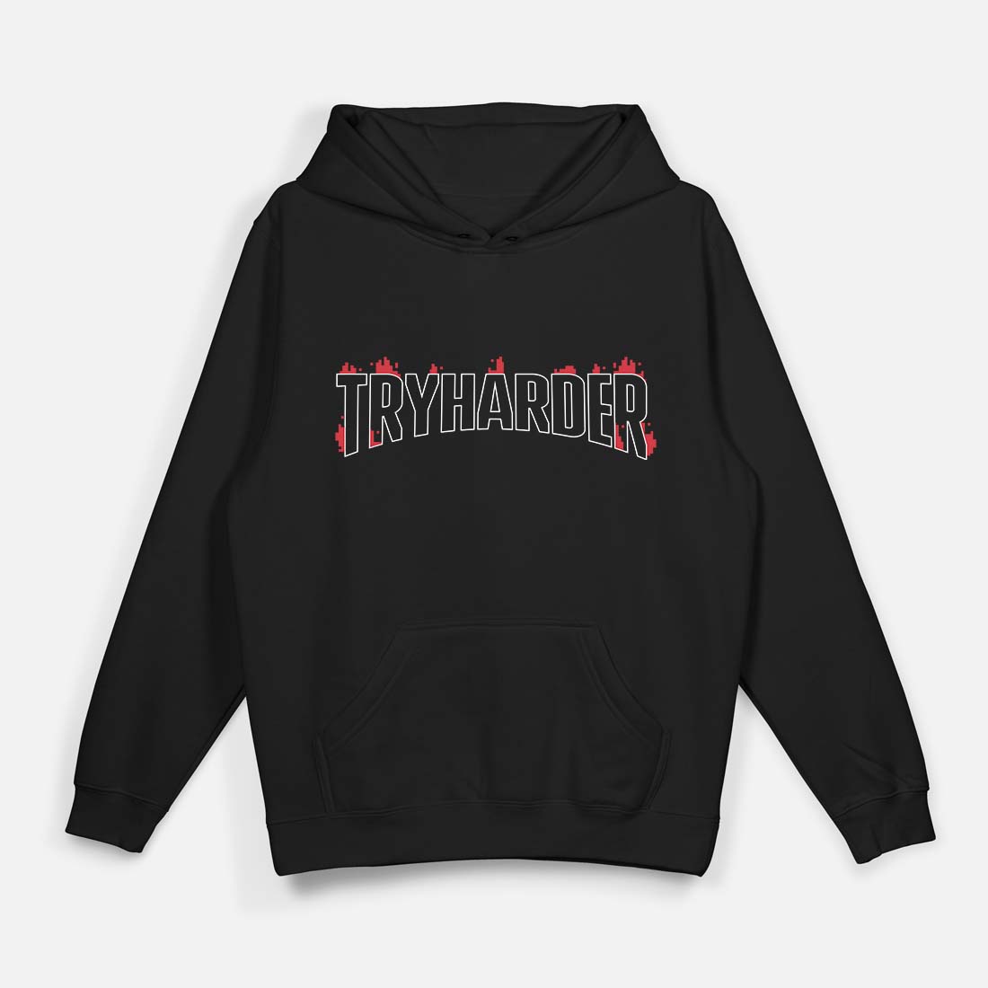 Sudadera tryharder rspect gaming dibujo delante