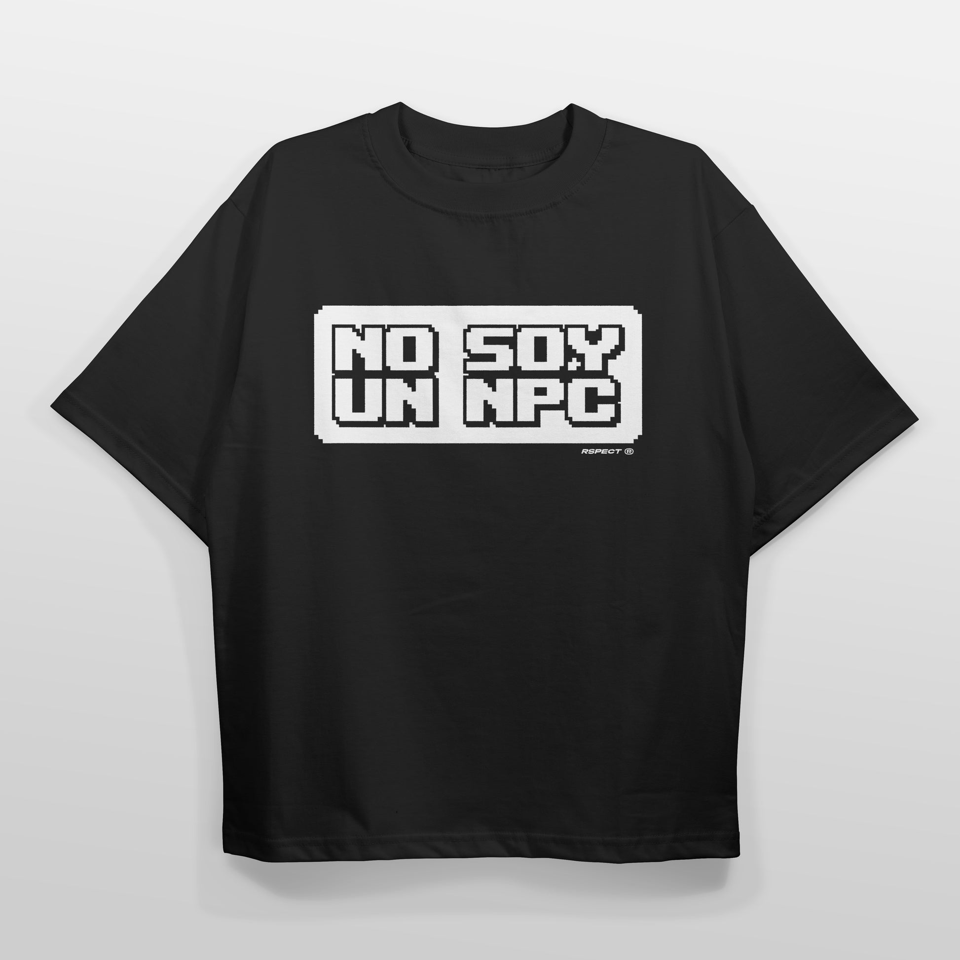 Camiseta oversize no soy un NPC delante rspect gaming