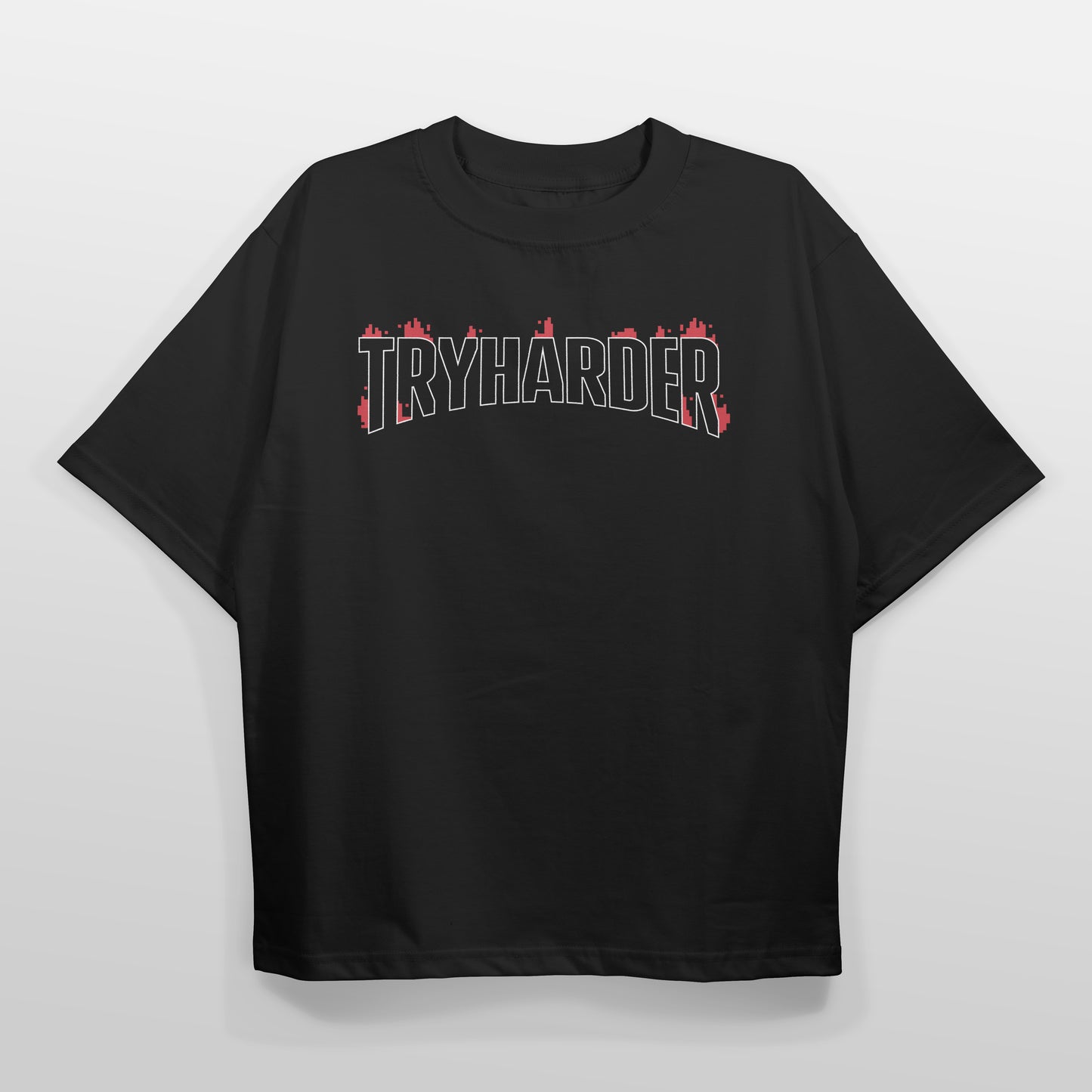 Camiseta oversize tryharder delante rspect gaming