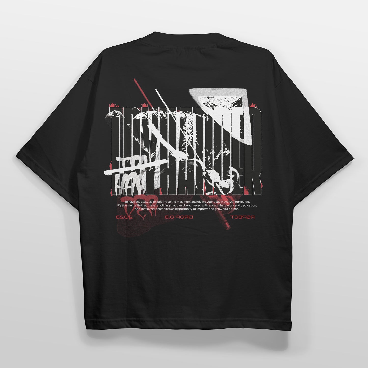 Camiseta oversize tryharder espalda rspect gaming