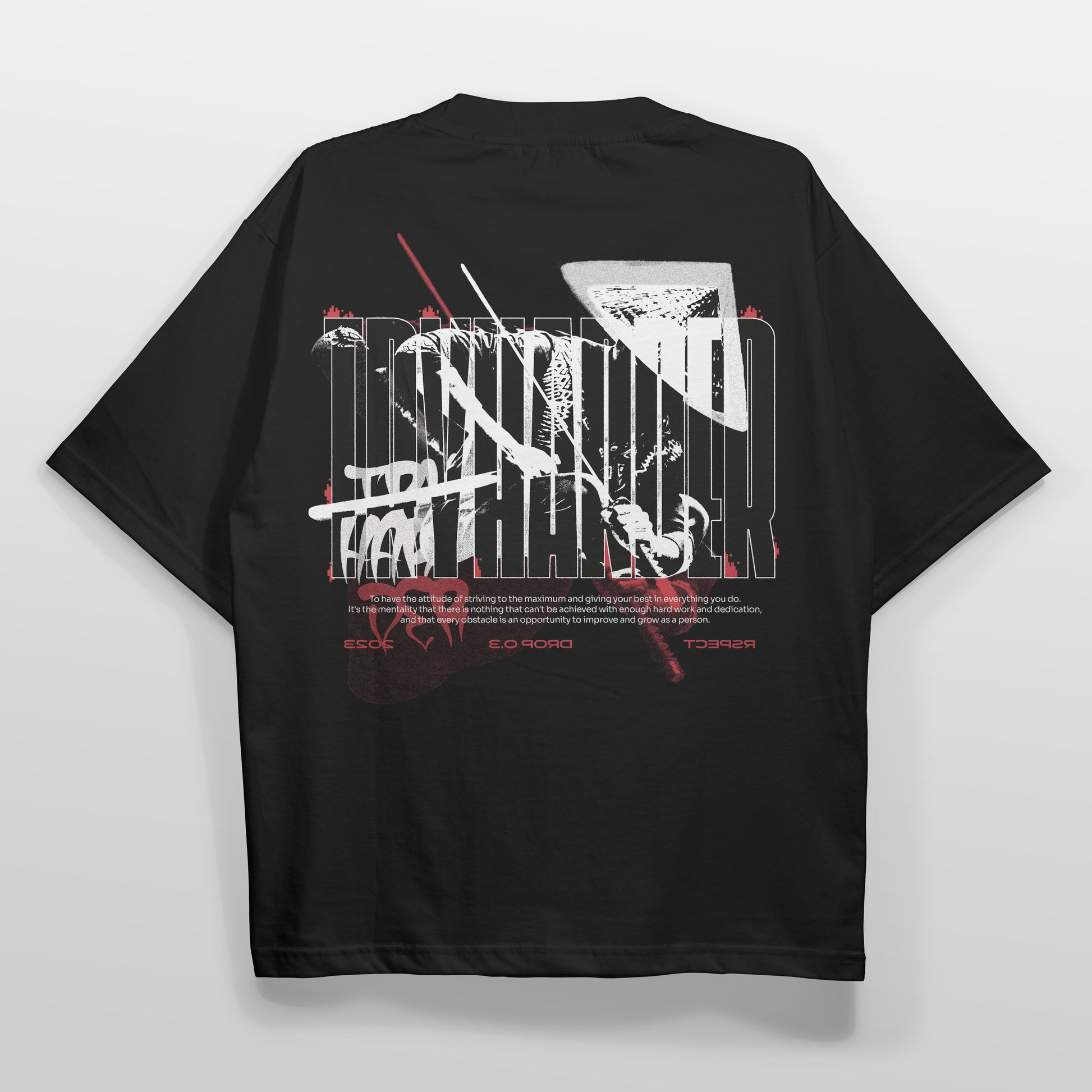 Camiseta oversize tryharder espalda rspect gaming