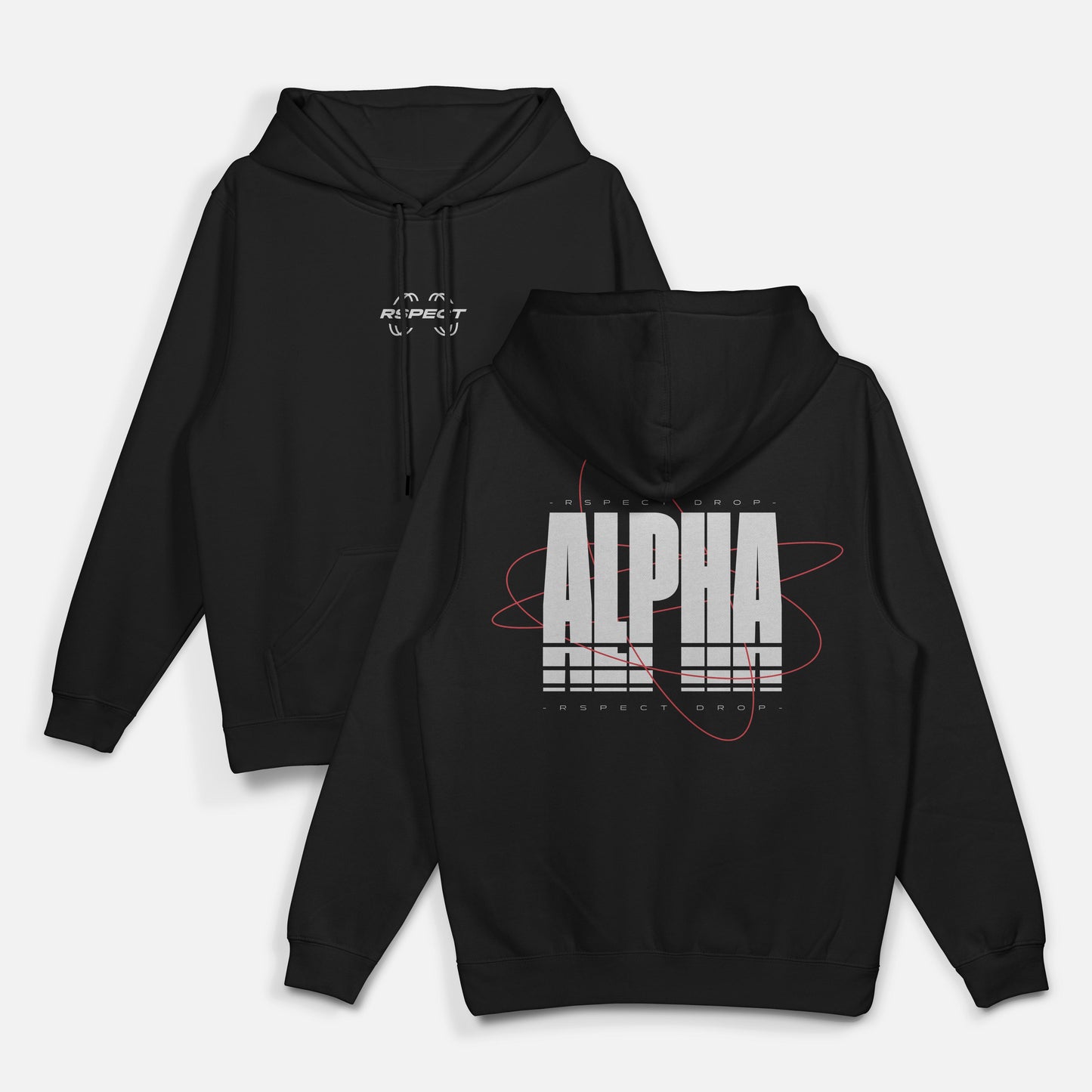 Sudadera Alpha delante y detrás rspect gaming