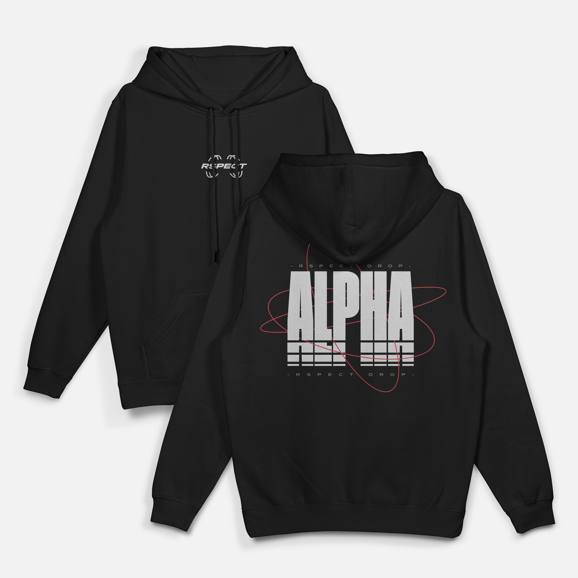 Sudadera Alpha delante y detrás rspect gaming
